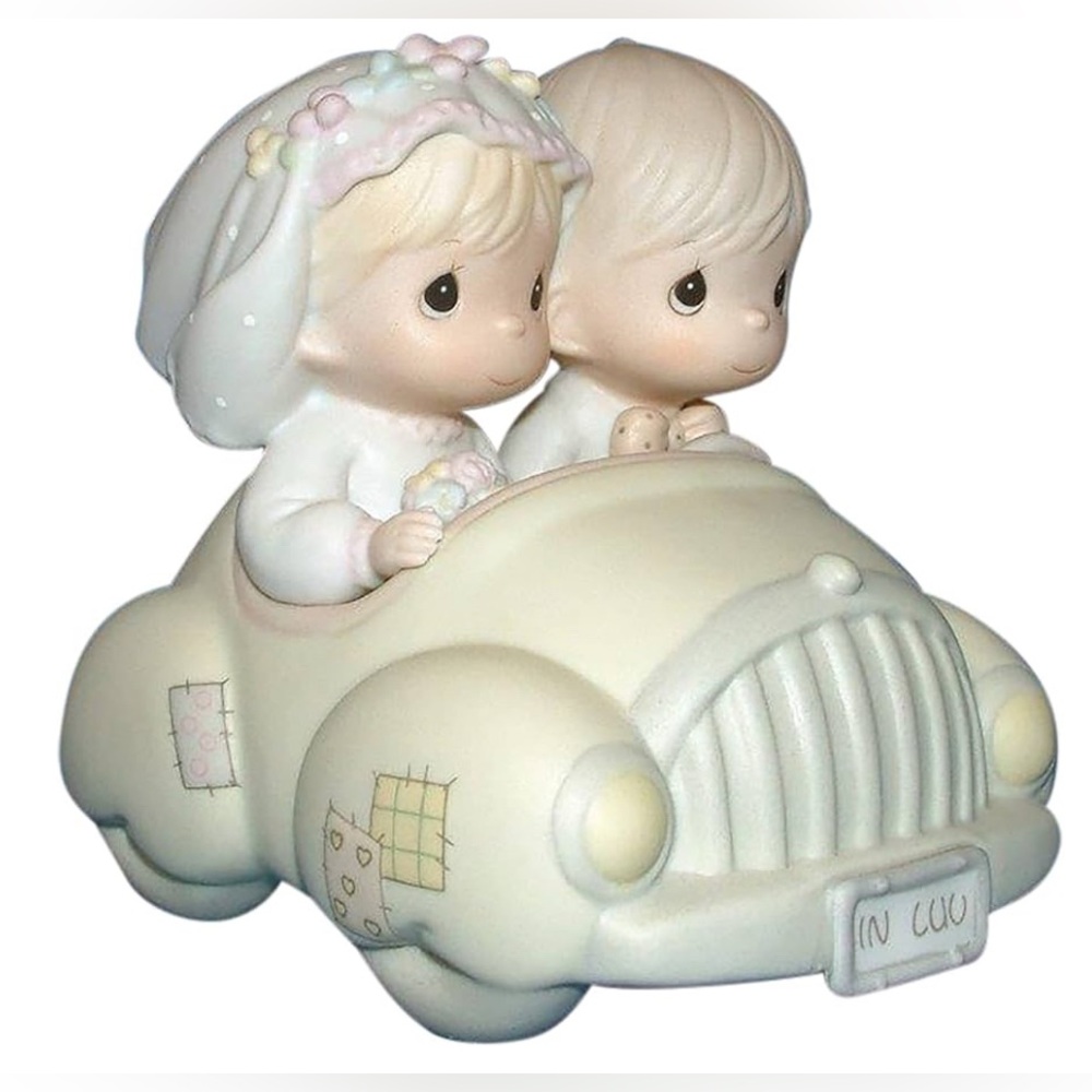 Precious Moments “Wishing You Roads of Happiness" Vintage Porcelain Figurine